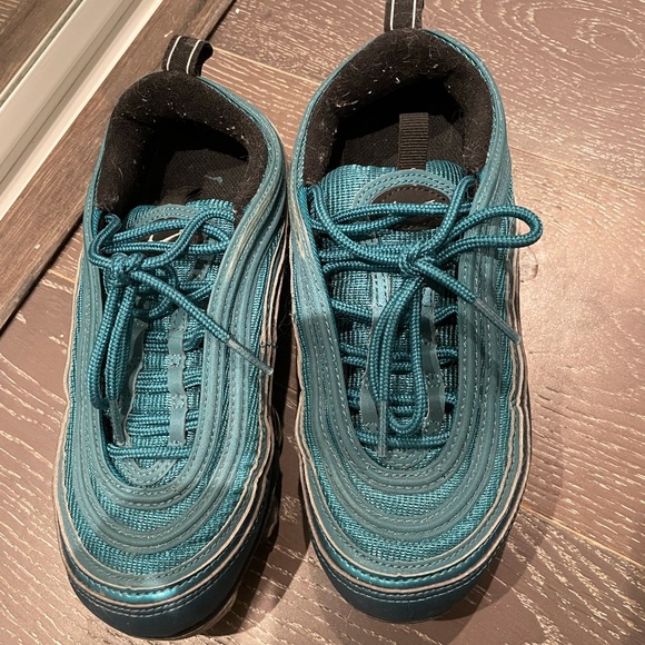 WMNS NIKE AIR VAPORMAX 97 METALLIC DARK SEA GREEN-BLACK SZ US5.5 - Picture 6 of 6